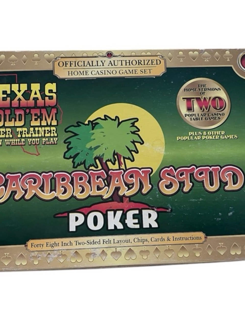 Caribbean Stud Poker Home Casino Set Officially Authorized Card Game New